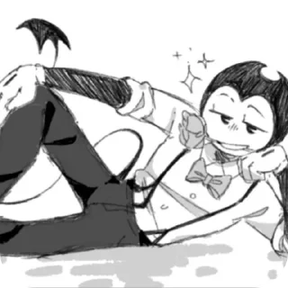 👍 emoji Bendy and Boris (by @Moon_loonun ) Telegram sticker 23 of 120