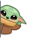 👋 emoji Baby Yoda Telegram sticker 5 of 20