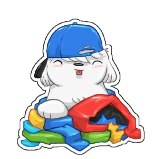 🥳 emoji Бобик Telegram sticker 7 of 10