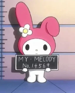 🔒 emoji my melody Telegram sticker 8 of 18