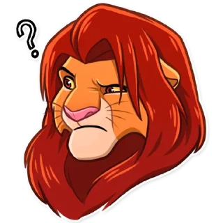 🤨 emoji Simba Telegram sticker 12 of 25