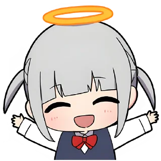 😇 emoji Вежливая-тян @nyasticks Telegram sticker 13 of 41