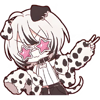😎 emoji Далматинская тян @Nyasticks Telegram sticker 23 of 25