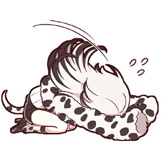 😫 emoji Далматинская тян @Nyasticks Telegram sticker 16 of 25