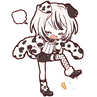 😣 emoji Далматинская тян @Nyasticks Telegram sticker 19 of 25