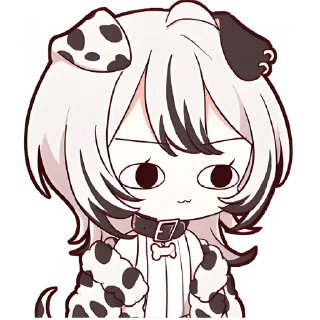 😳 emoji Далматинская тян @Nyasticks Telegram sticker 11 of 25