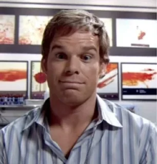 ⭐ emoji Dexter stickers vid and photo by @AprilAysar Telegram sticker 6 of 60
