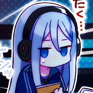 🎧 emoji 𓂃⋆՞ @STRIKE1V 𖧧 @M0FFURU !! Telegram sticker 7 of 55