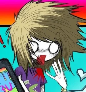 😱 emoji Emo/scene Telegram sticker 13 of 120