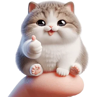 👍 emoji Микро-котики @Nyasticks Telegram sticker 24 of 42
