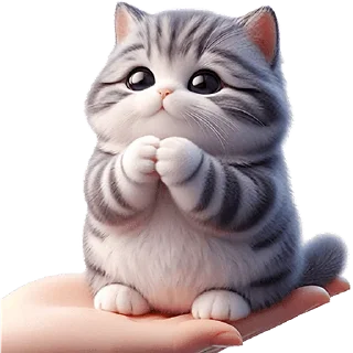 🙏 emoji Микро-котики @Nyasticks Telegram sticker 18 of 42