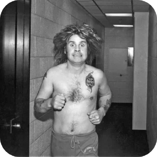 🏃 emoji Ozzy Osbourne Telegram sticker 9 of 20