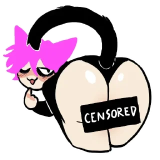 🍑 emoji catboi @this_is_sticker_party Telegram sticker 22 of 45