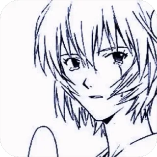 🧊 emoji Кто ты? Аянами Рей @fStikBot Telegram sticker 5 of 26