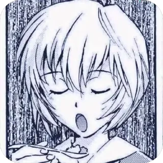 😋 emoji Кто ты? Аянами Рей @fStikBot Telegram sticker 20 of 26