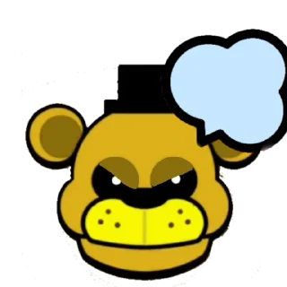 😡 emoji Golden Freddy Telegram sticker 6 of 8