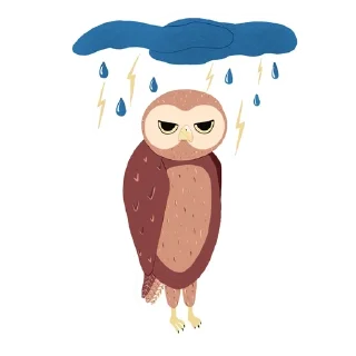 😐 emoji JustAnOwl Telegram sticker 10 of 12