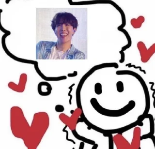 🥰 emoji @everytimeIlove стэны Хоби✋🏼🌸 Telegram sticker 24 of 98