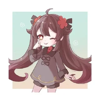 😉 emoji HuTao Telegram sticker 18 of 28