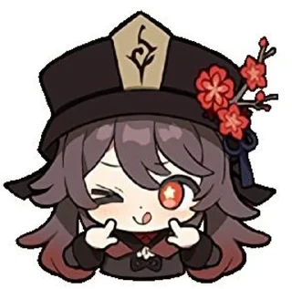😉 emoji HuTao Telegram sticker 6 of 28
