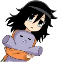 😍 emoji WataMote Telegram sticker 22 of 27