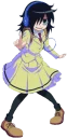 😐 emoji WataMote Telegram sticker 8 of 27