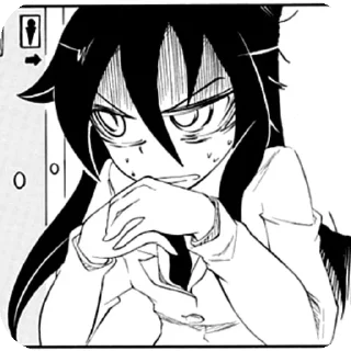 😣 emoji WataMote @Tomoko_Kuroki Telegram sticker 10 of 34