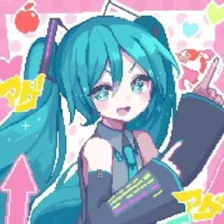 🌟 emoji Miku 01 Telegram sticker 11 of 108