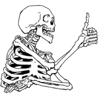 👍 emoji Skeleton @stickersb2b Telegram sticker 7 of 27