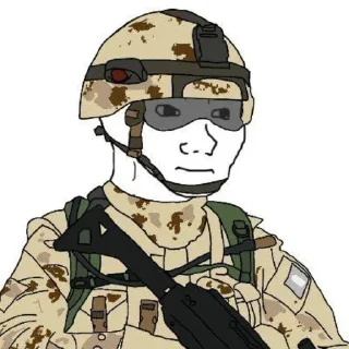 Sticker from Military wojak