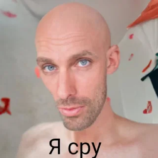 🧑‍🦲 emoji Лысый разговор 👨🏿‍🦲🍑 Telegram sticker 14 of 65