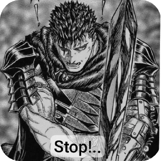 😶 emoji Berserk Telegram sticker 10 of 14