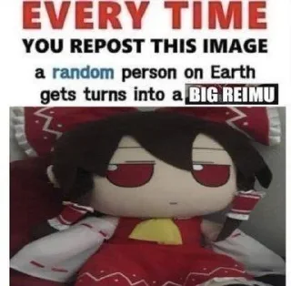 Sticker from Reimu |@DantePizzaEater