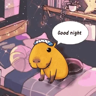 😴 emoji capybara Telegram sticker 1 of 6