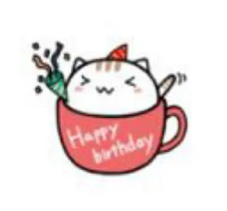 🥳 emoji Кошки чашки Telegram sticker 12 of 15