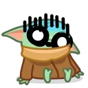 Sticker from Distorted Baby Yoda