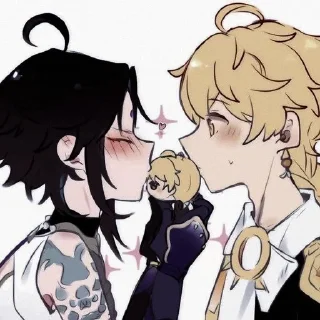 ⭐ emoji Xiao x Aether <3 @v3stikers Telegram sticker 10 of 51