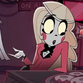 🤔 emoji @Earth928B <- больше стиков Чарли Отель Хазбин Telegram sticker 7 of 75