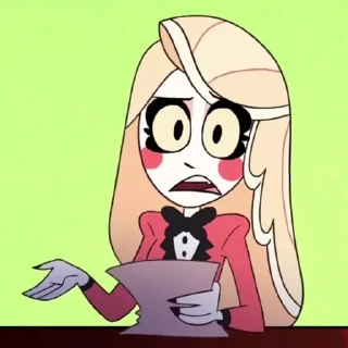 🙁 emoji @Earth928B <- больше стиков Чарли Отель Хазбин Telegram sticker 18 of 75