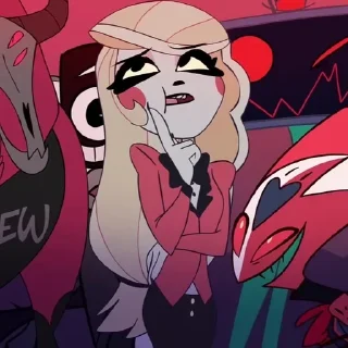 🤔 emoji @Earth928B <- больше стиков Чарли Отель Хазбин Telegram sticker 19 of 75
