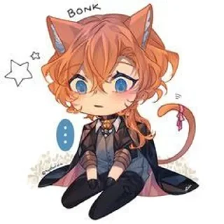 🌟 emoji Чуя котик || БСД Telegram sticker 21 of 25