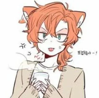 🌟 emoji Чуя котик || БСД Telegram sticker 14 of 25