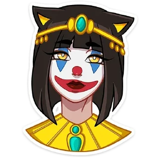 🤡 emoji Ⳝⲟⲅυⲏя Ⳝⲁⲥⲧ @ran_eblan_com Telegram sticker 12 of 48