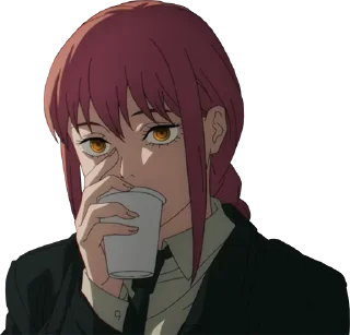☕️ emoji Makima Telegram sticker 23 of 77