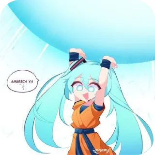 😘 emoji Miku.  @prosto1942 Telegram sticker 6 of 120