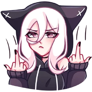 🖕 emoji катши Telegram sticker 24 of 48