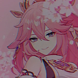 🌸 emoji ❀•••Yᴀᴇ ᴍɪᴋᴏ ; @GenshStik Telegram sticker 21 of 70