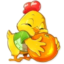 🍊 emoji Chicken Chuu Telegram sticker 6 of 26