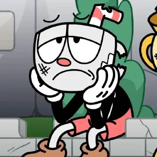 ☹️ emoji Cuphead dlc rap @cupheadmug Telegram sticker 8 of 59