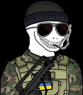 ☺️ emoji Military wojak Telegram sticker 18 of 41